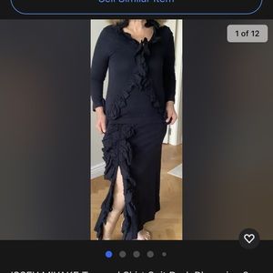 ISSEY MIYAKE Suit Blue Sz3 US M Japan 100% cotton mother bride dress